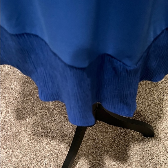 Attitudes by Renee Cobalt Blue Layered Blouse - Picture 2 of 8